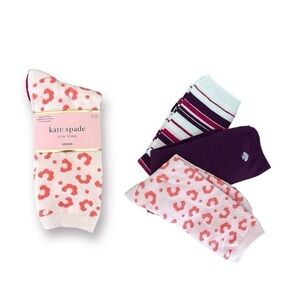 NWT Kate Spade 3PCK Crew Trouser Socks